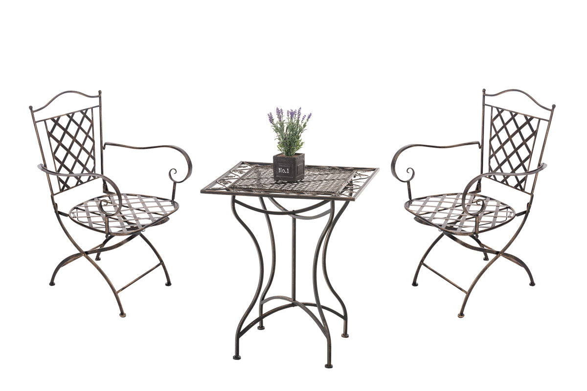 Handgemaakte Tuinset - Nostalgisch Design - Unieke Charme op je Terras Kleur brons