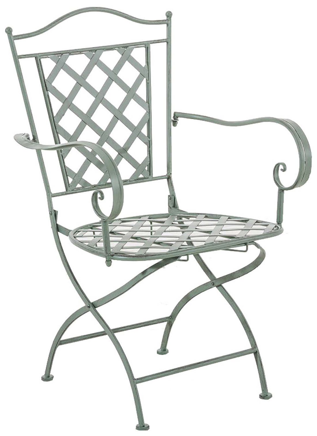 Handgemaakte Klassieke Tuinset - Nostalgische Tuinmeubelset - Blikvanger voor tuin of terras Kleur antiek-groen