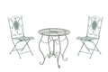 Nostalgisch Design Tuinset - Klassiek Meubel - Handgemaakte Details, Stabiel Ijzer Kleur antiek-groen