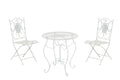 Nostalgisch Design Tuinset - Klassiek Meubel - Handgemaakte Details, Stabiel Ijzer Kleur antiek wit