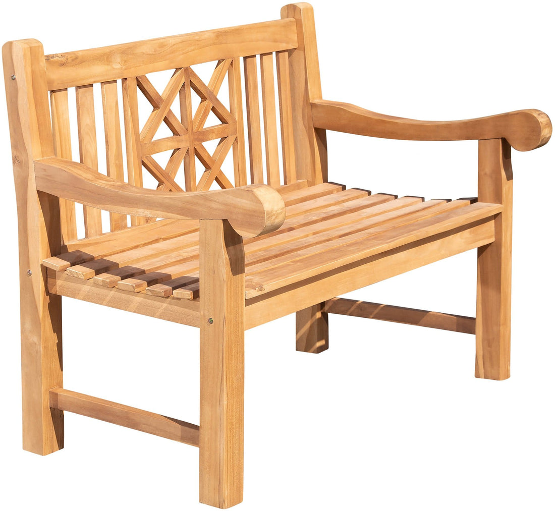 Teakhouten Tuinbank - Buitenbank - Duurzaam Ergonomisch Comfort Kleur teak Maat