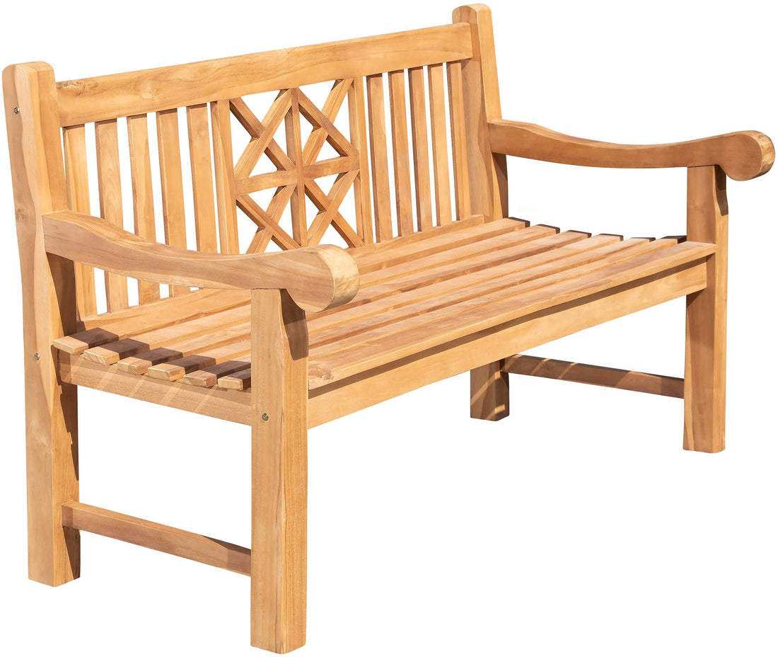 Teakhouten Tuinbank - Buitenbank - Duurzaam Ergonomisch Comfort Kleur teak Maat