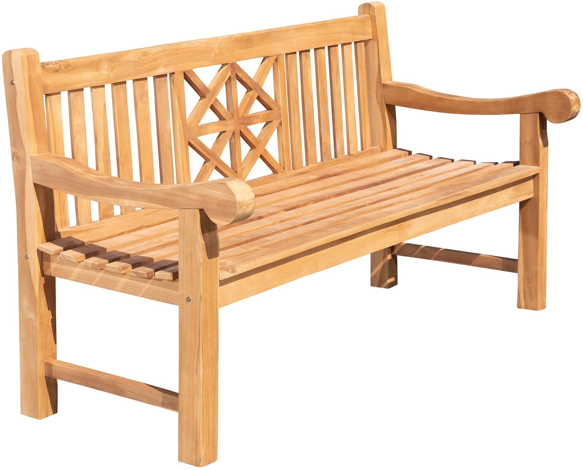 Teakhouten Tuinbank - Buitenbank - Duurzaam Ergonomisch Comfort Kleur teak Maat