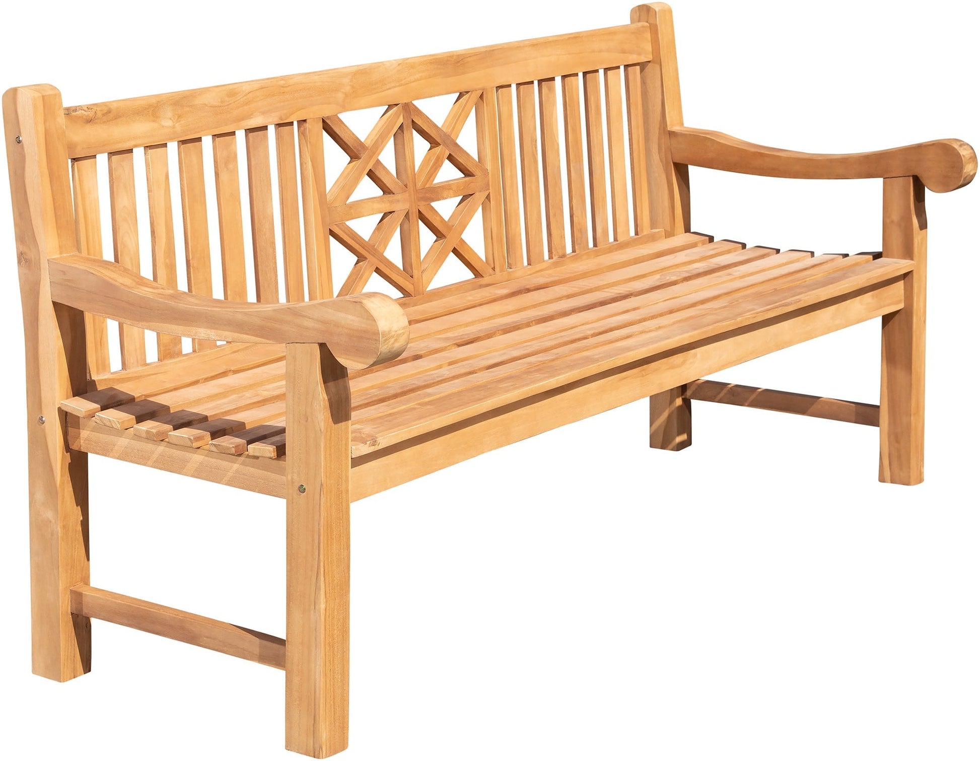 Teakhouten Tuinbank - Buitenbank - Duurzaam Ergonomisch Comfort Kleur teak Maat