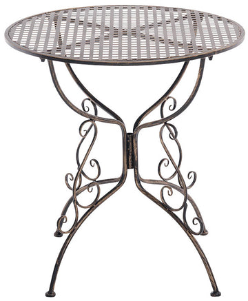Nostalgische Tuintafel - Retro Design - Handgemaakt & Stabiel Ijzer Kleur bronzen