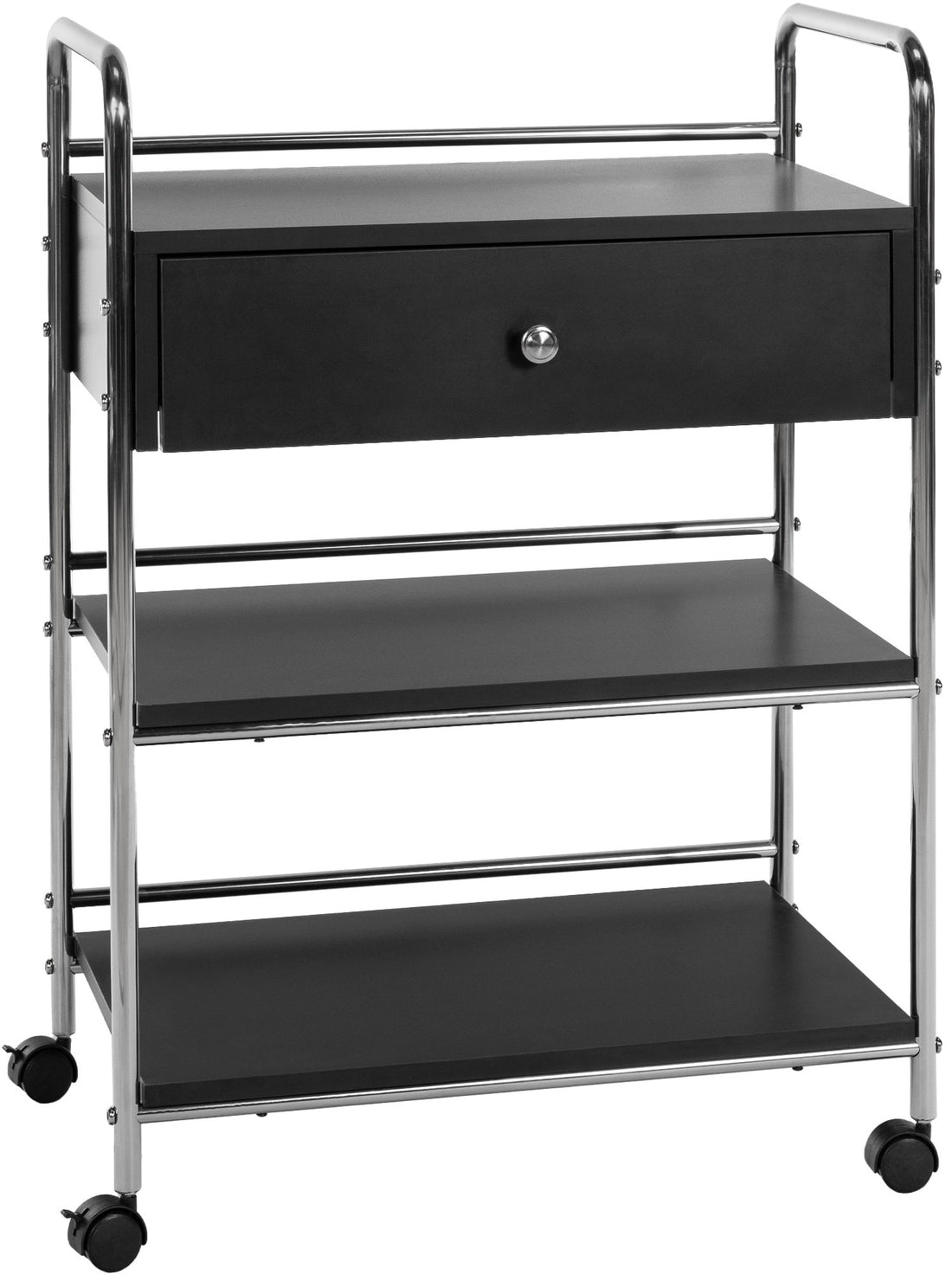 Opbergwagen, Transportkar, Veelzijdig - Soft-close Lade en Vergrendelbare Wielen Kleur wit