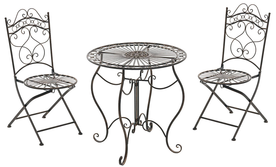 Klassieke Bistroset - Nostalgische Tuinset - Extreem Stabiel Design Kleur brons