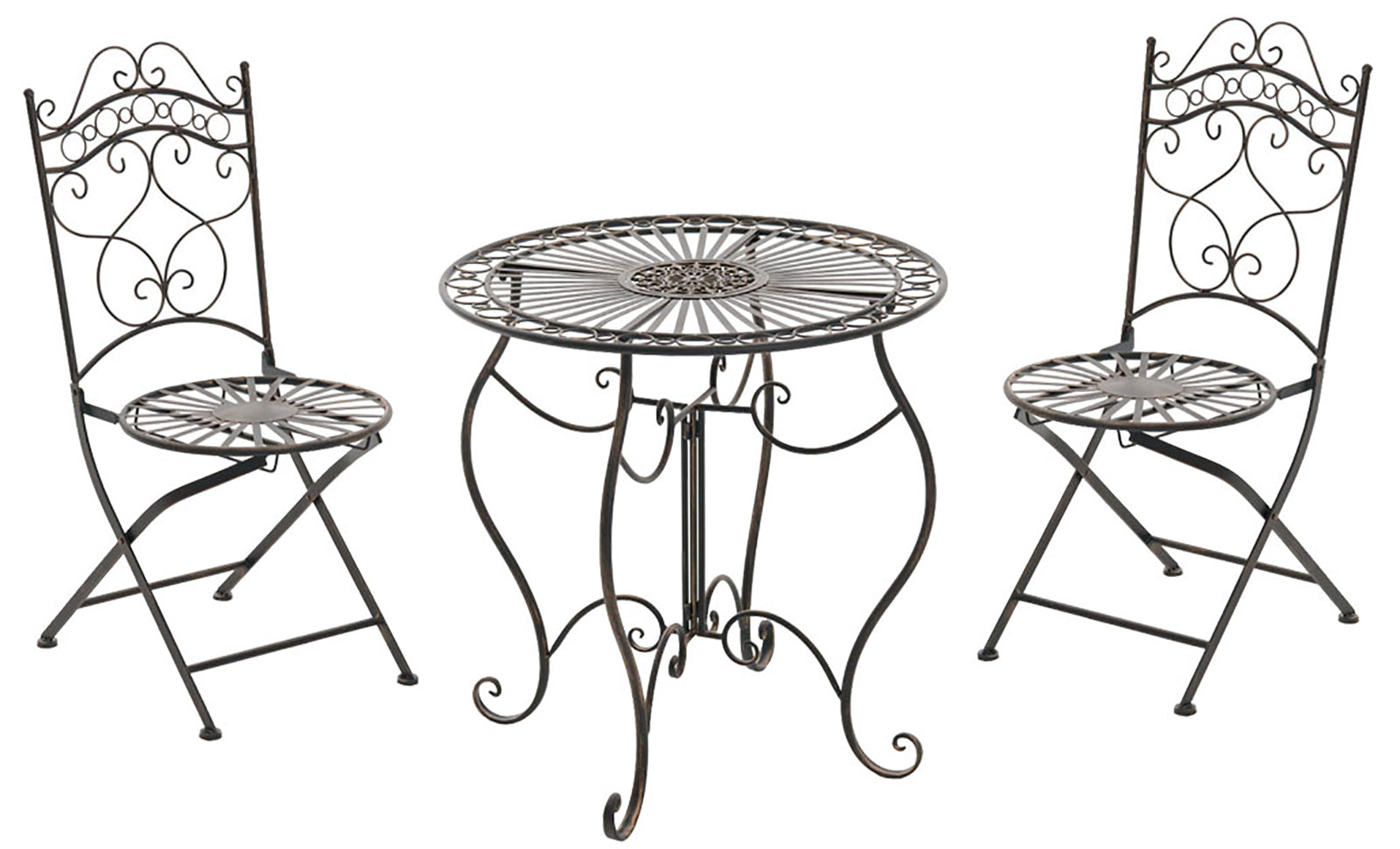 Klassieke Bistroset - Nostalgische Tuinset - Extreem Stabiel Design Kleur brons