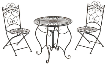 Klassieke Bistroset - Nostalgische Tuinset - Extreem Stabiel Design Kleur brons