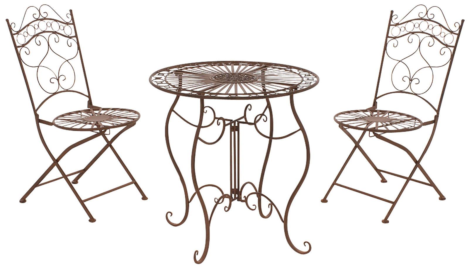 Tuinmeubelset - Terrasmeubilair, Nostalgisch Design, Handgemaakt Decor Kleur antiek bruin