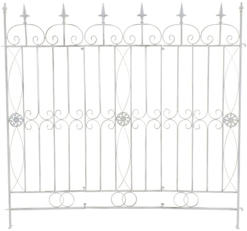 Landelijk Tuinhek - Rustiek Design - Duurzaam IJzer voor Esthetische Tuinafscheiding Kleur antiek wit