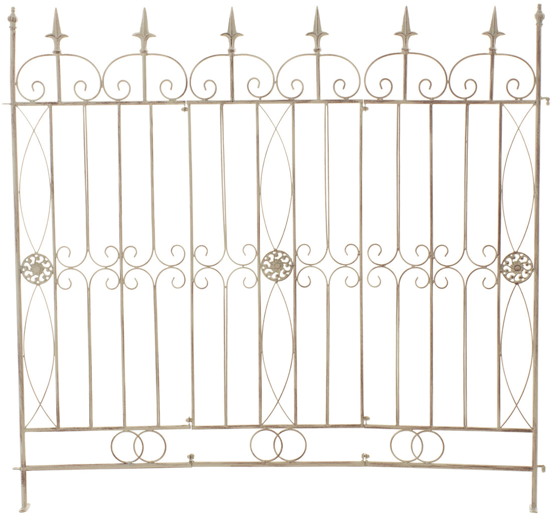 Landhuisstijl Tuinhek - Rustieke Omheining - Verlengbaar Design Kleur antiek-crème