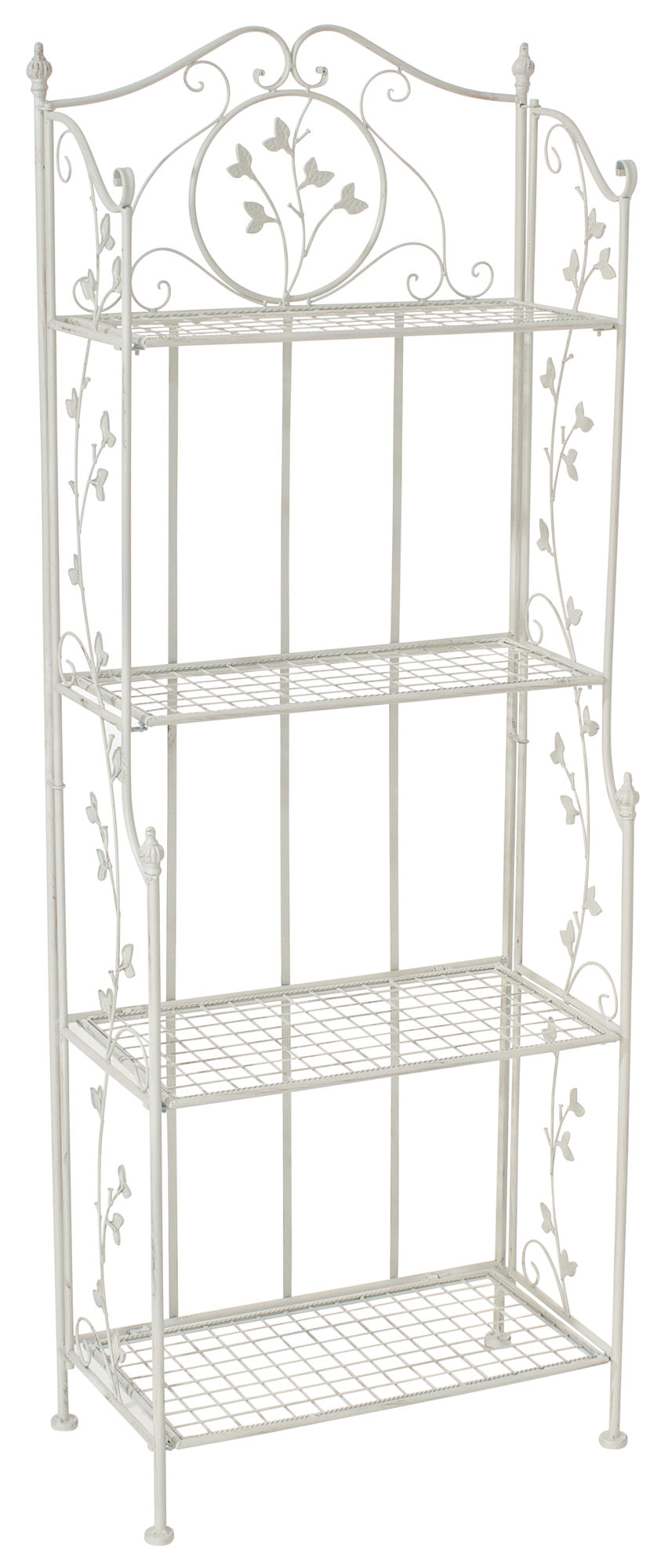 Opvouwbaar Wandrek Arona - Praktisch Wandorganizer - Landhuisstijl Romantische Uitstraling Kleur antiek wit