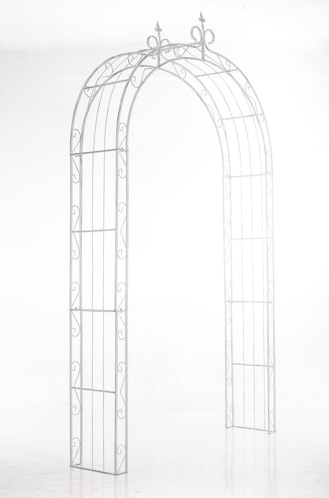 Elegante Rozenboog - Klimboog met Stabiele Constructie voor Weelderige Groei Kleur antiek wit