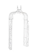 Elegante Rozenboog Aurora - Tuinboog - Stevige Plantondersteuning Kleur antiek wit