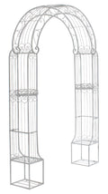 IJzeren Boog voor Klimplanten - Tuin Trellis - Elegant Ontwerp met Opbergmogelijkheden Kleur antiek wit
