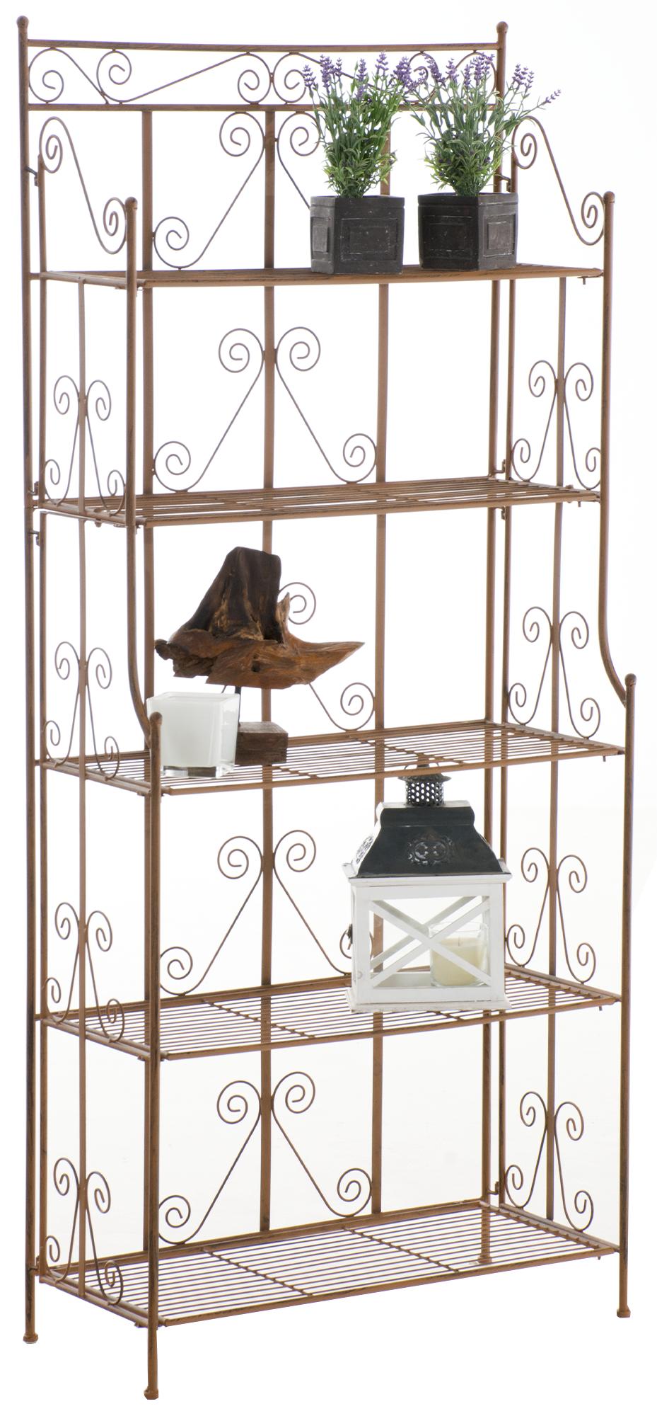 Opvouwbaar Staand Rek - Plantenrek - Poedergecoat Metaal, Ruimtebesparend Ontwerp Kleur bronzen