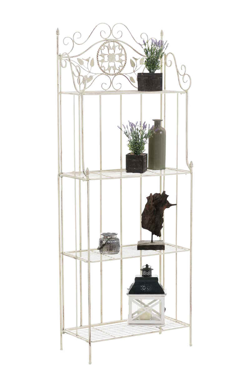 Staand Rek - Decoratief Opslagrek - Inklapbaar & Duurzaam Ontwerp Kleur antiek-creme