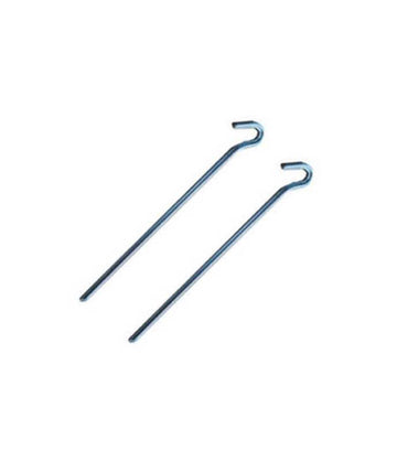Grondhaken voor Tuinbogen - Verankering - Gegalvaniseerd Staal, 30 cm Sterk Maat 2er-set Kleur zilver