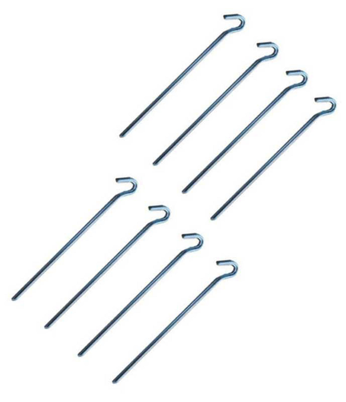 Grondhaken voor Tuinbogen - Verankering - Gegalvaniseerd Staal, 30 cm Sterk Maat 8er Set Kleur zilver