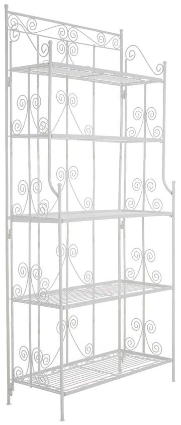 Opvouwbaar Plantenrek - Bloemenrek - Duurzaam IJzerontwerp, Landelijke Stijl Kleur wit