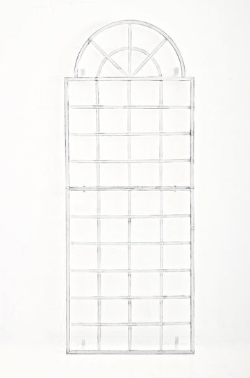 Klimrek IJzeren Trellis - Decoratief Plantenrek - Elegante Antieke Patina Afwerking Kleur antiek wit