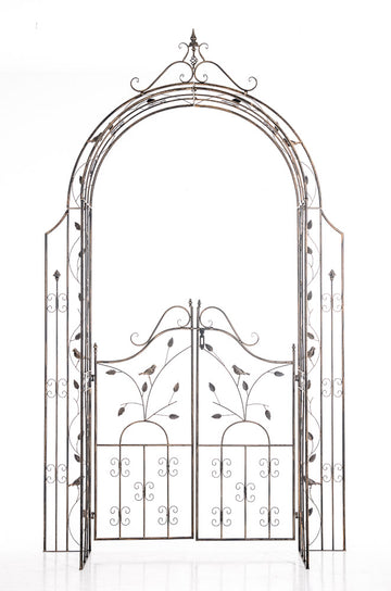 Tuinboog met Poort - Rozenboog - Ijzerconstructie, Langdurige Stevigheid Kleur brons