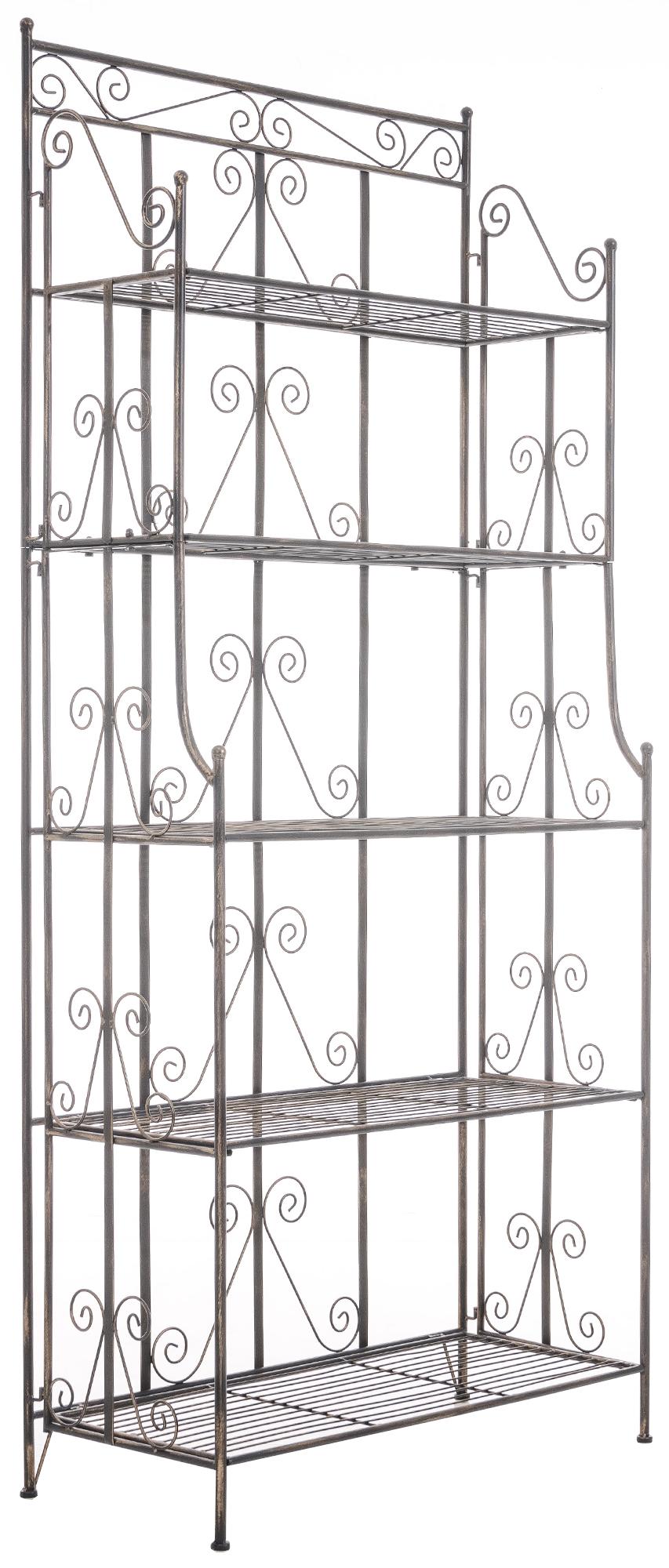 Opvouwbaar Staand Rek - Plantenrek - Poedergecoat Metaal, Ruimtebesparend Ontwerp Kleur bronzen