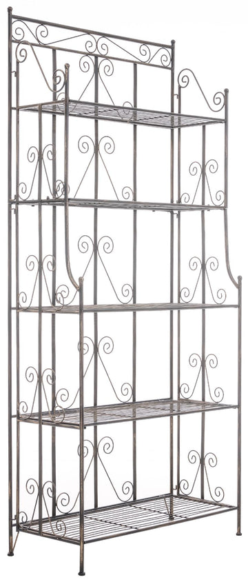 Opvouwbaar Staand Rek - Plantenrek - Poedergecoat Metaal, Ruimtebesparend Ontwerp Kleur bronzen