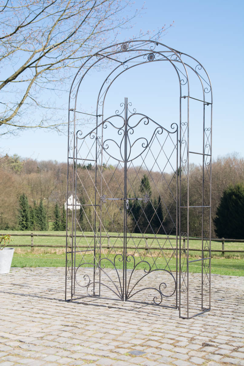 Exclusieve IJzeren Rozenboog - Klimhulp - Duurzaam & Elegant Ontwerp - Tuinaccessoire Kleur brons