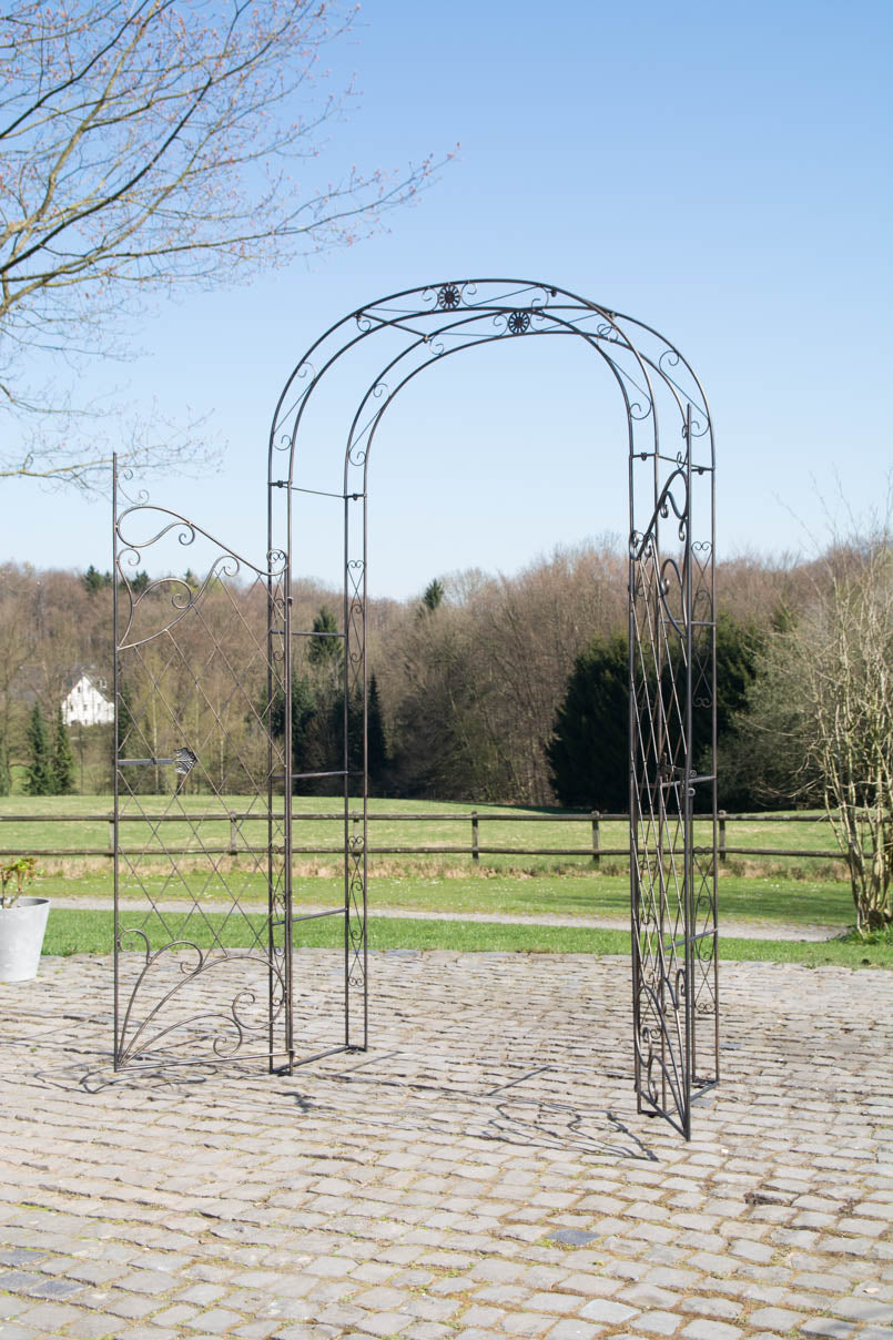 Exclusieve IJzeren Rozenboog - Klimhulp - Duurzaam & Elegant Ontwerp - Tuinaccessoire Kleur brons