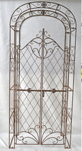 Elegante Tuinboog met Hek - Klantenstop - Duurzame IJzeren Constructie Kleur wit