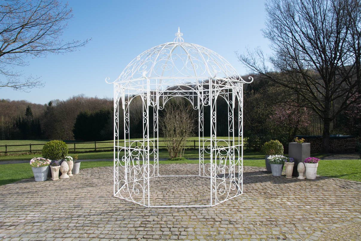 Plantenpaviljoen - Tuinpaviljoen - Stijlvol Ontwerp, Uiterst Stabiel Ijzer Kleur wit