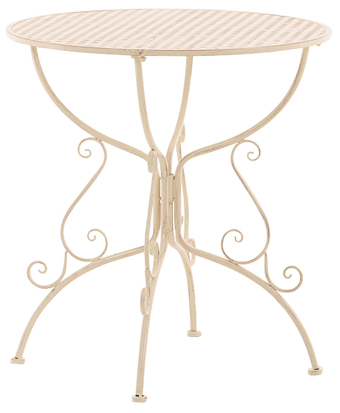 Nostalgische Tuintafel - Retro Design - Handgemaakt & Stabiel Ijzer Kleur antiek-creme