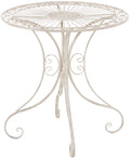Nostalgische Tuin Tafel - Retro Eettafel, Handgemaakte Stabiliteit voor Kleine Ruimtes Kleur antiek-creme