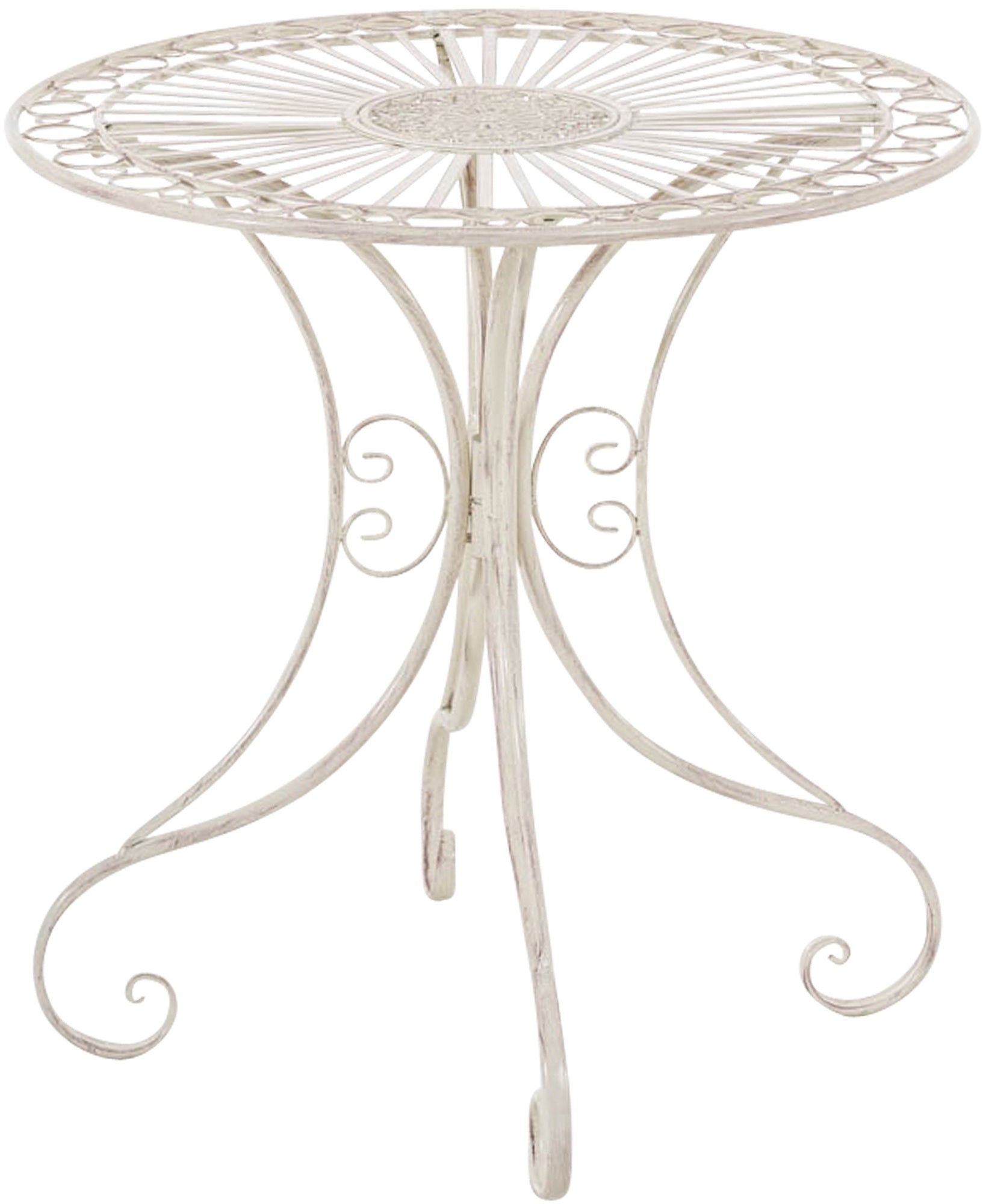 Nostalgische Tuin Tafel - Retro Eettafel, Handgemaakte Stabiliteit voor Kleine Ruimtes Kleur antiek-creme