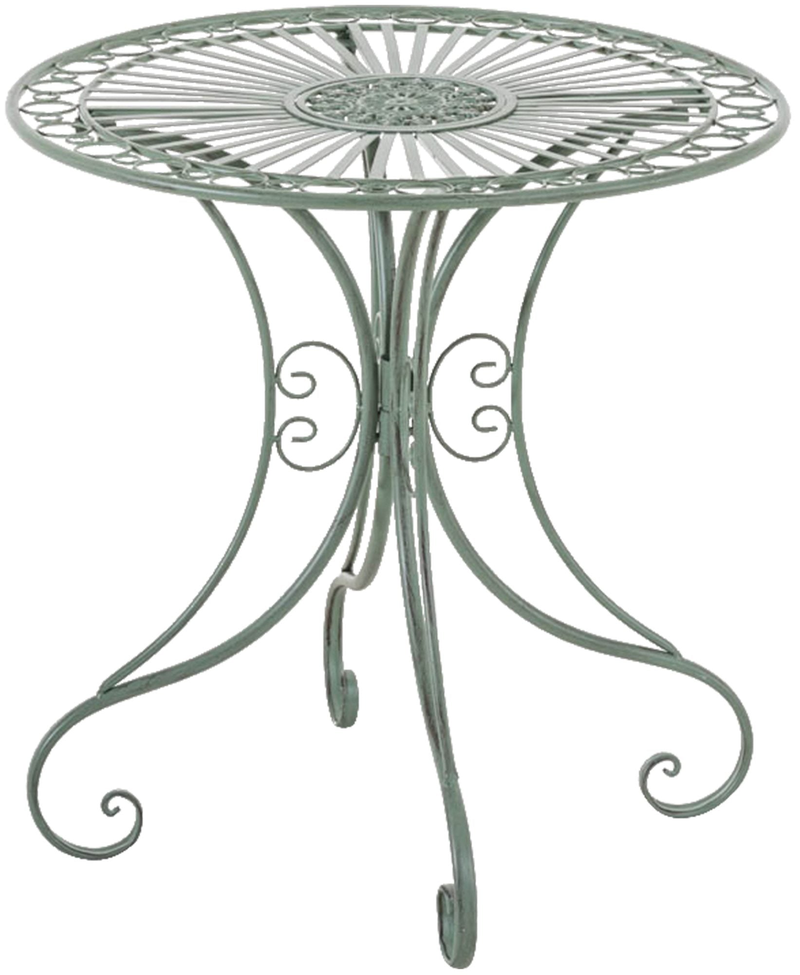 Nostalgische Tuin Tafel - Retro Eettafel, Handgemaakte Stabiliteit voor Kleine Ruimtes Kleur antiek-groen