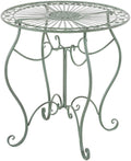 Nostalgische Tuin Tafel - Verfijnde Blikvanger - Handbewerkt Ijzer Kleur antiek-groen