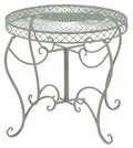 Tuin Tafel - Nostalgische Stijl - Handgemaakt Antieke Patina - IJzer Stabiel Kleur antiek-groen