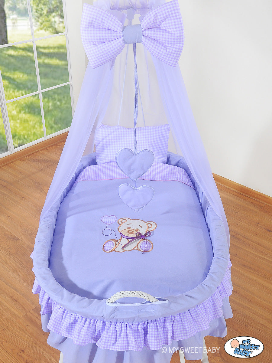 Wicker wieg - rieten mand - extra hoog en comfortabel met anti-allergisch matras