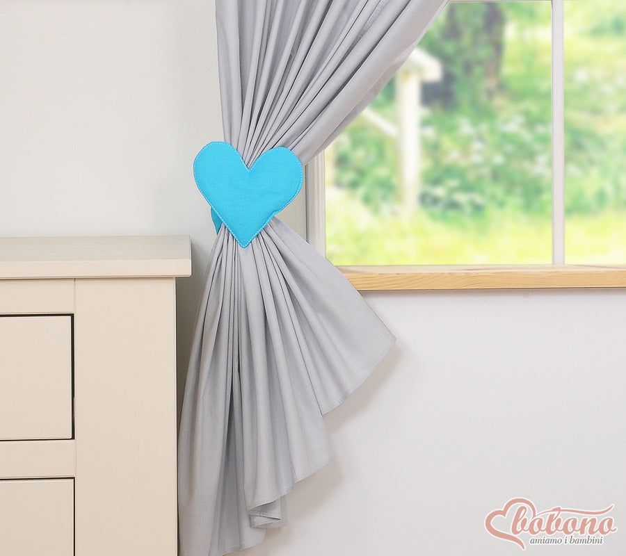 Set med 2 barngardiner - fönsterdekoration - lekfull hjärtdesign för avskildhet och atmosfär