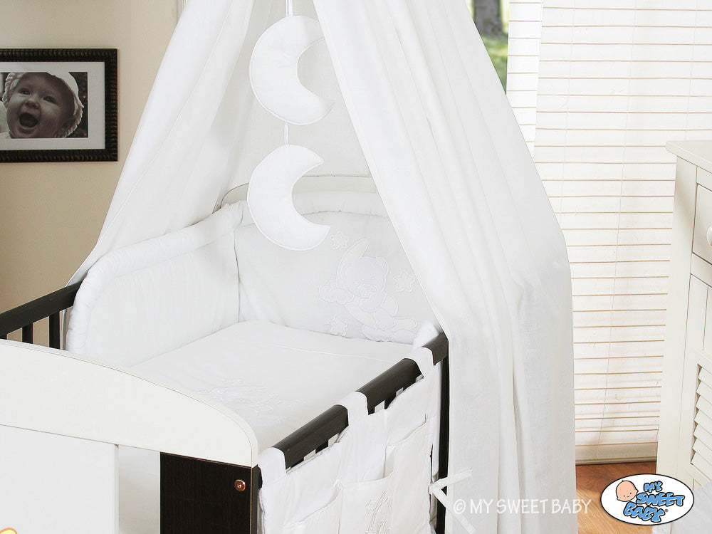 Tygbaldakin, sängdraperi, skyddar mot ljus och drag - 100 % bomull i elegant stil