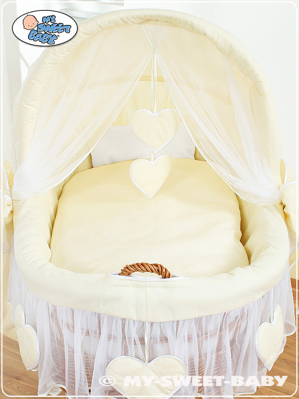 4-delige hoeslaken set Mand/Rattan wieg - beddengoed - zacht voor gevoelige babyhuid