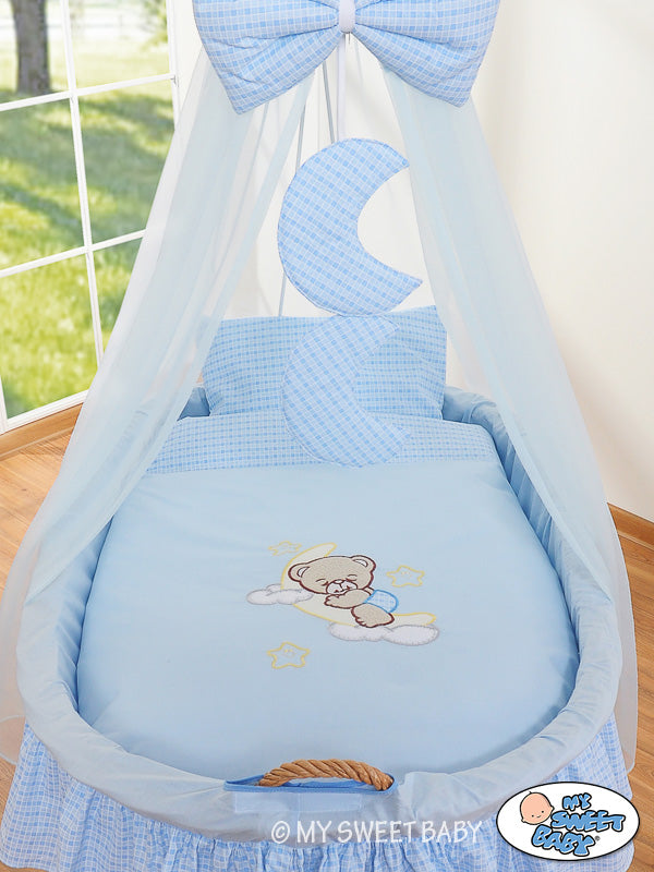 Set med 4 korgöverdrag - spjälsängsöverdrag - mjuk och andningsbar bomull