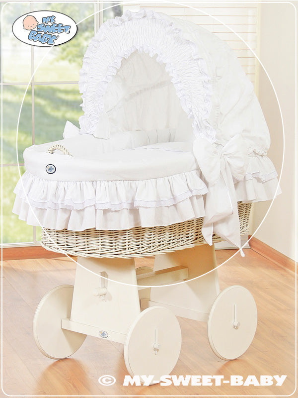 4-delige hoes set voor mand - beddengoedset - 100% katoen, huidvriendelijk voor baby's