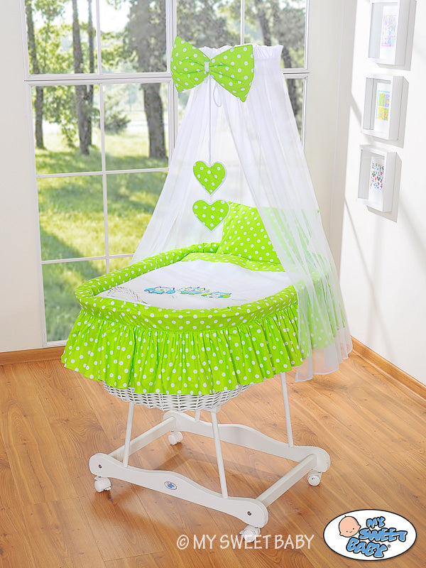 Wicker wiegje - babybed - groot ligoppervlak, anti-allergisch, natuurlijke materialen