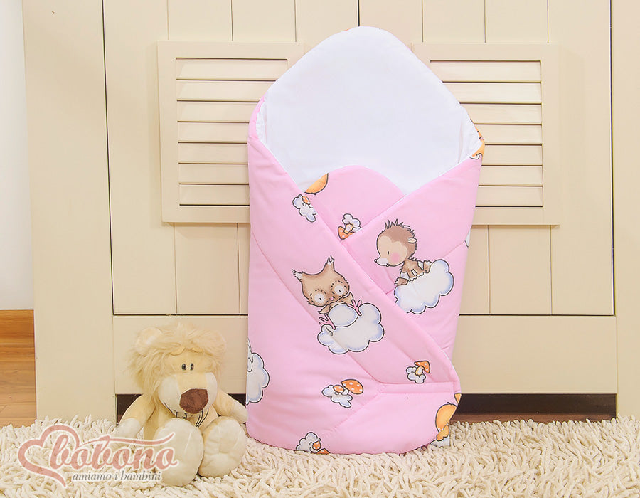 Baby nest - babynestje - versteviging & anti-allergisch, ademend katoen, roze