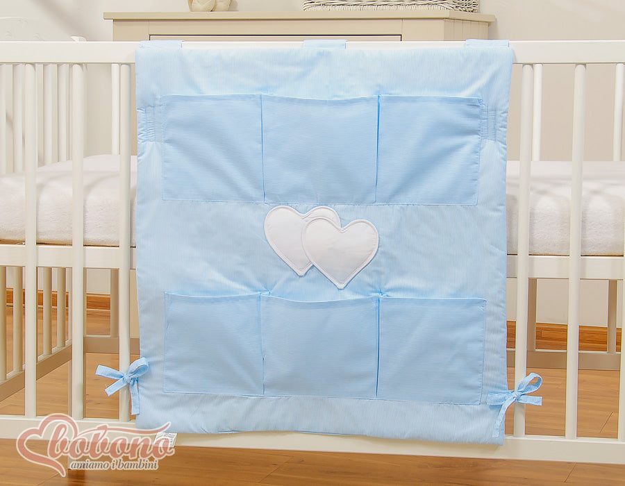 Spjälsängsorganisatör - förvaring på byrån - 6 fack för optimal organisation och 100 % bomull