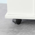 Home Office Archiefkast Printerstandaard - Zijkast op wielen - Opbergkast Kast, Bijzettafel Bijzettafel, Wit