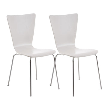2x bezoekersstoelen Aaron walnoot
